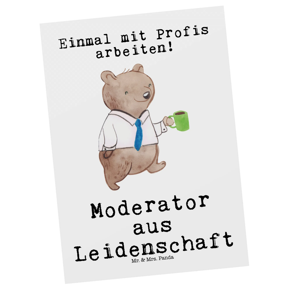 Postkarte Moderator aus Leidenschaft einzelkarte, Ansichtskarte, Postkarte, bildkarte, Fotokarte, kunstkarte, spruchkarte, Grußkarte, Designkarte, Kunstkarten, Motivkarte, Ansichtskarten, Postkarten, Geschenk, Schenken, Jubiläum, Danke, Dankeschön, Beruf, Ausbildung, Abschied, Rente, Kollege, Kollegin, Arbeitskollege, Mitarbeiter, Firma