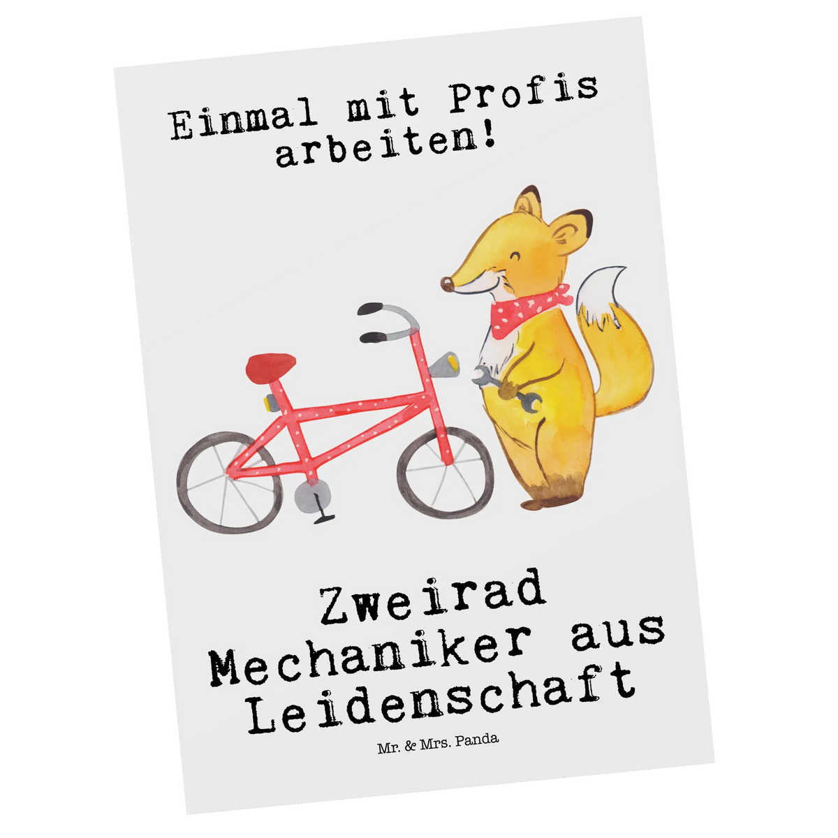 Pocztówka Mechanik rowerowy pasja Zawód, Wykształcenie, Jubileusz, Pożegnanie, Emerytura, Kolega, Koleżanka, Prezent, Dawać, Pracownik, Współpracownik, Firma, Dziękuję, Dziękuję bardzo