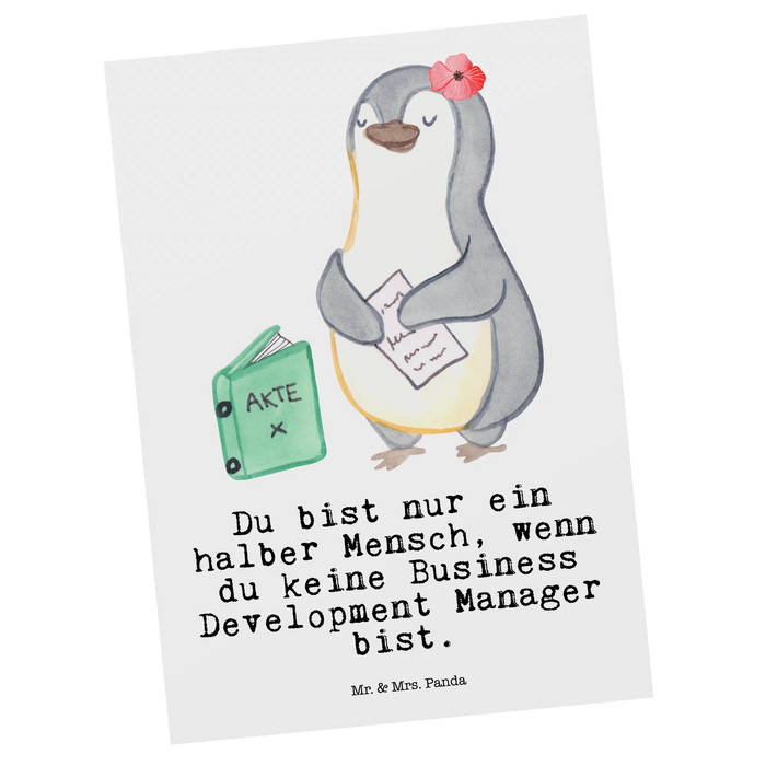 Postkarte Business Development Manager Herz