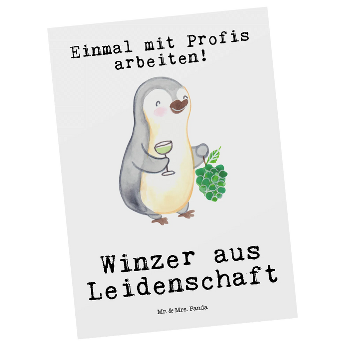 Postkarte Winzer Leidenschaft