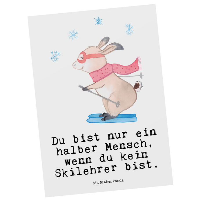 Postcard ski instructor Heart