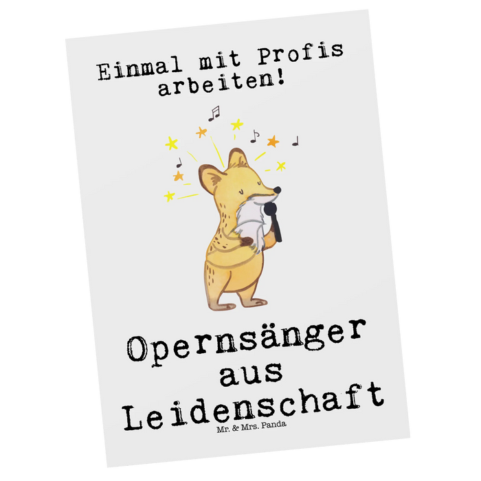 Postkarte Opernsänger Leidenschaft
