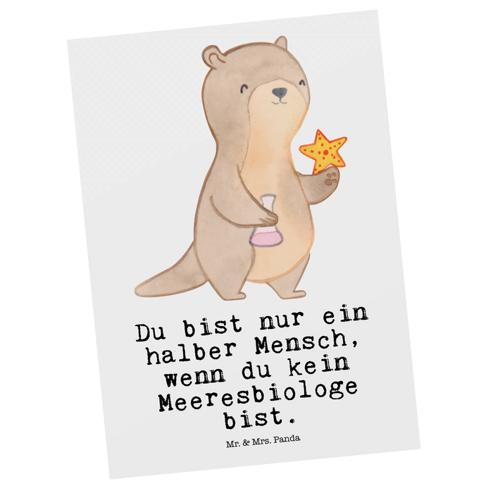 Postkarte Meeresbiologe Herz