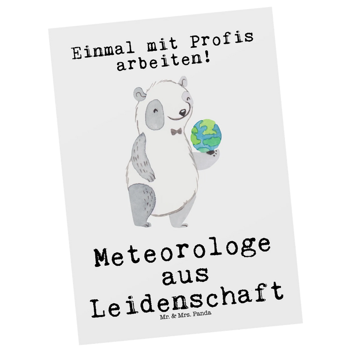 Postkarte Meteorologe Leidenschaft