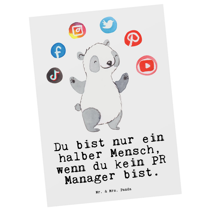 Postkarte PR Manager Herz