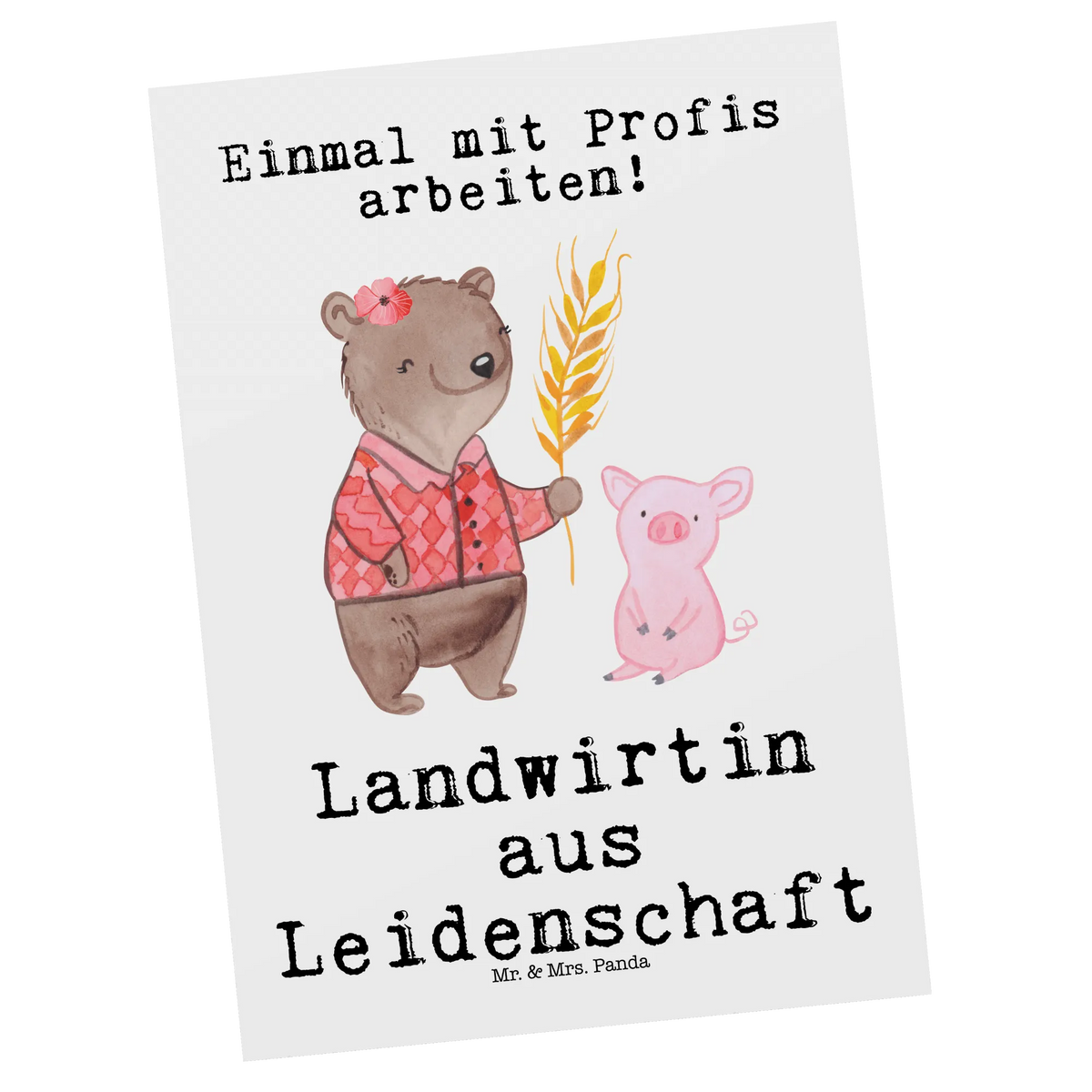 Postcard female farmer passion paper, card, invitation, postcards, gift card, invitation card, gift, letter, Postcard, gift idea, best, farewell gift, passing exam, anniversary, retirement, promotion, job start, sayings, funny, profession