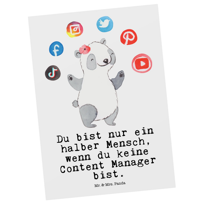 Postkarte Content Manager Herz