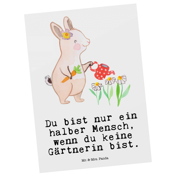 Postkarte Gärtnerin Herz