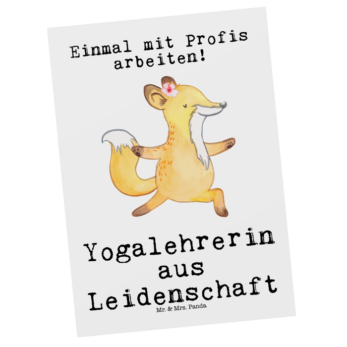 Postkarte Yogalehrerin Leidenschaft