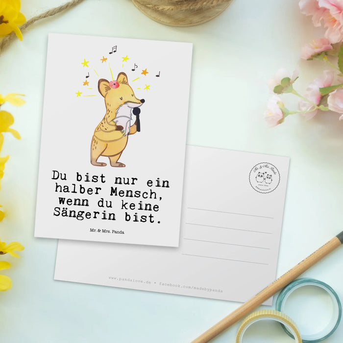 Postkarte Sängerin Herz