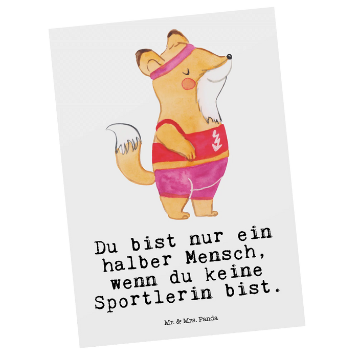 Postkarte Sportlerin Herz