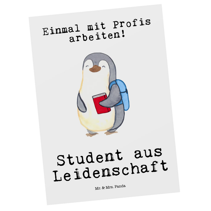 Postkarte Student Leidenschaft