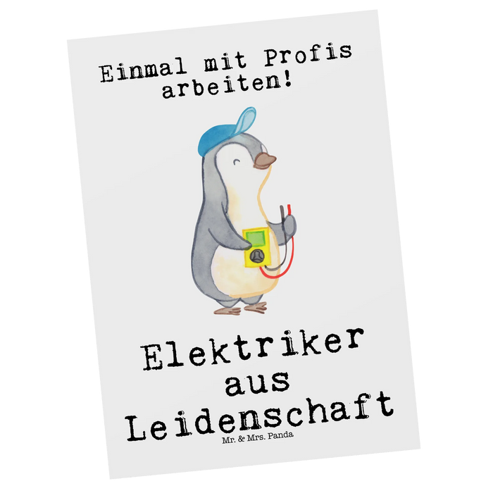 Postcard Electrician Passion