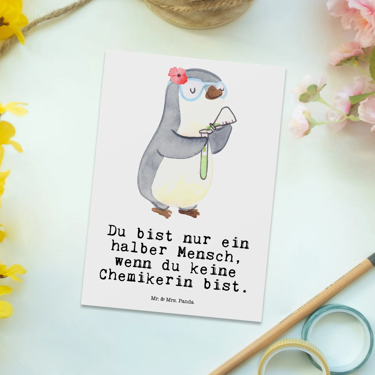 Pocztówka chemiczka serce Zawód, Wykształcenie, Jubileusz, Pożegnanie, Emerytura, Kolega, Koleżanka, Prezent, Dawać, Pracownik, Współpracownik, Firma, Dziękuję, Dziękuję bardzo