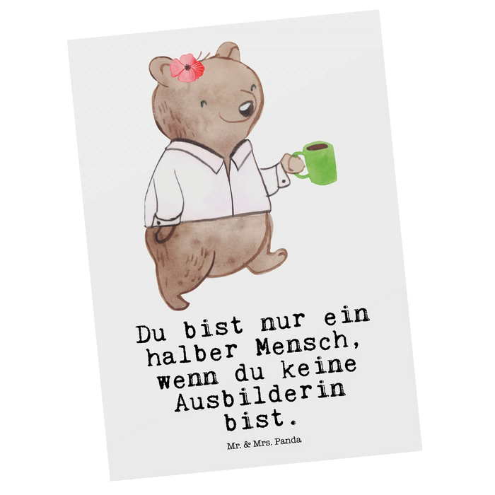 Postkarte Ausbilderin Herz