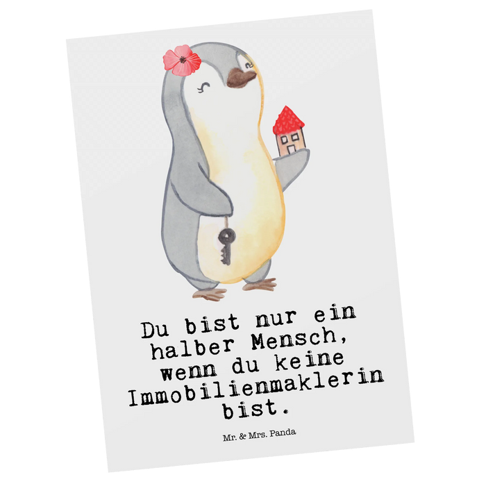 Postkarte Immobilienmaklerin Herz