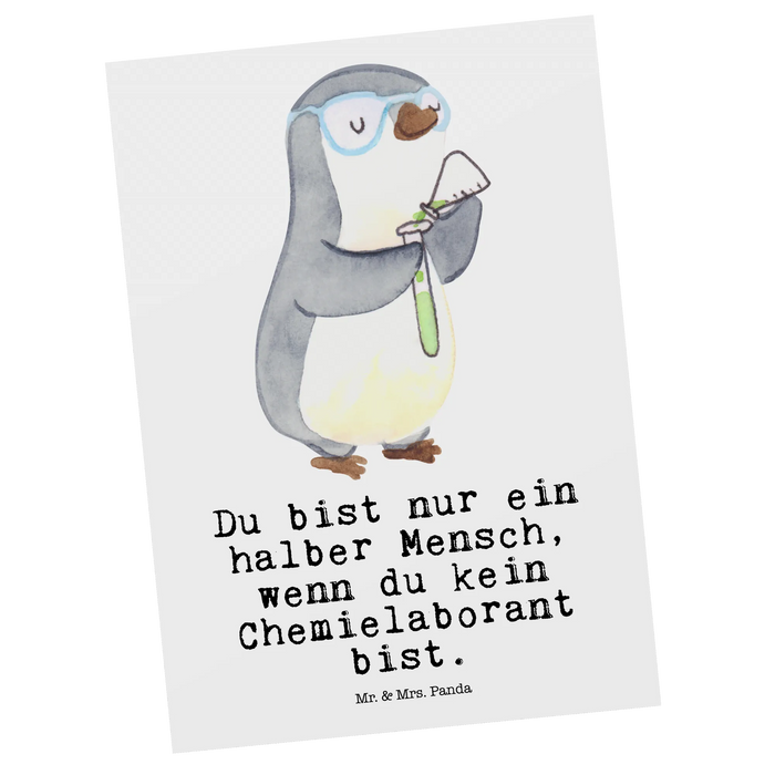 Postkarte Chemielaborant Herz