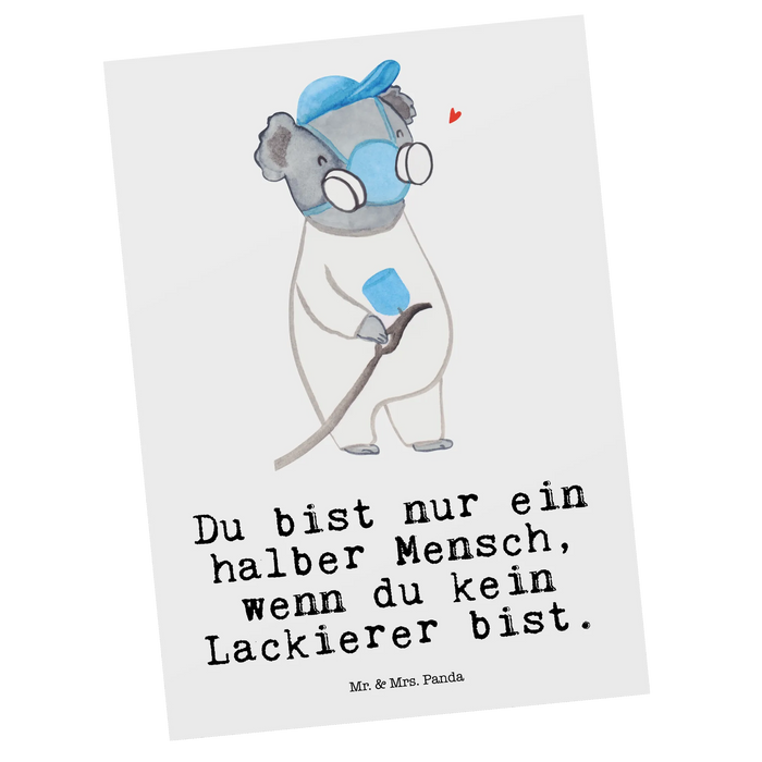Postkarte Lackierer Herz