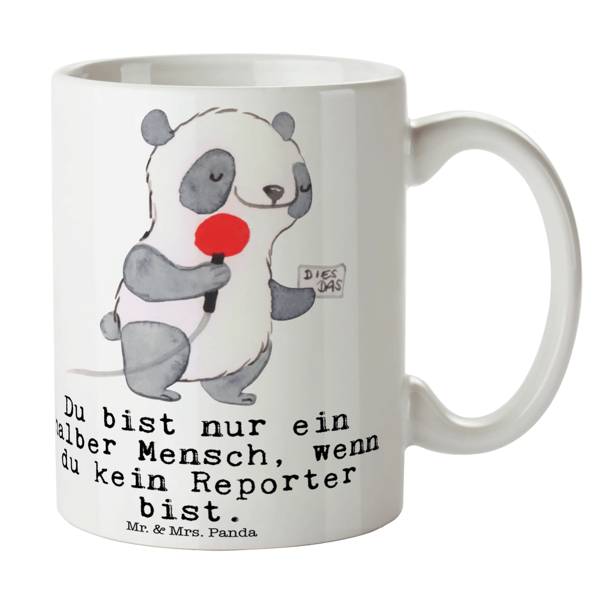 Kubek Reporter serce Prezent, Dziękuję, Zawód, Wykształcenie, Jubileusz, Pożegnanie, Emerytura, Kolega, Koleżanka, Dawać, Pracownik, Współpracownik, Dziękuję bardzo