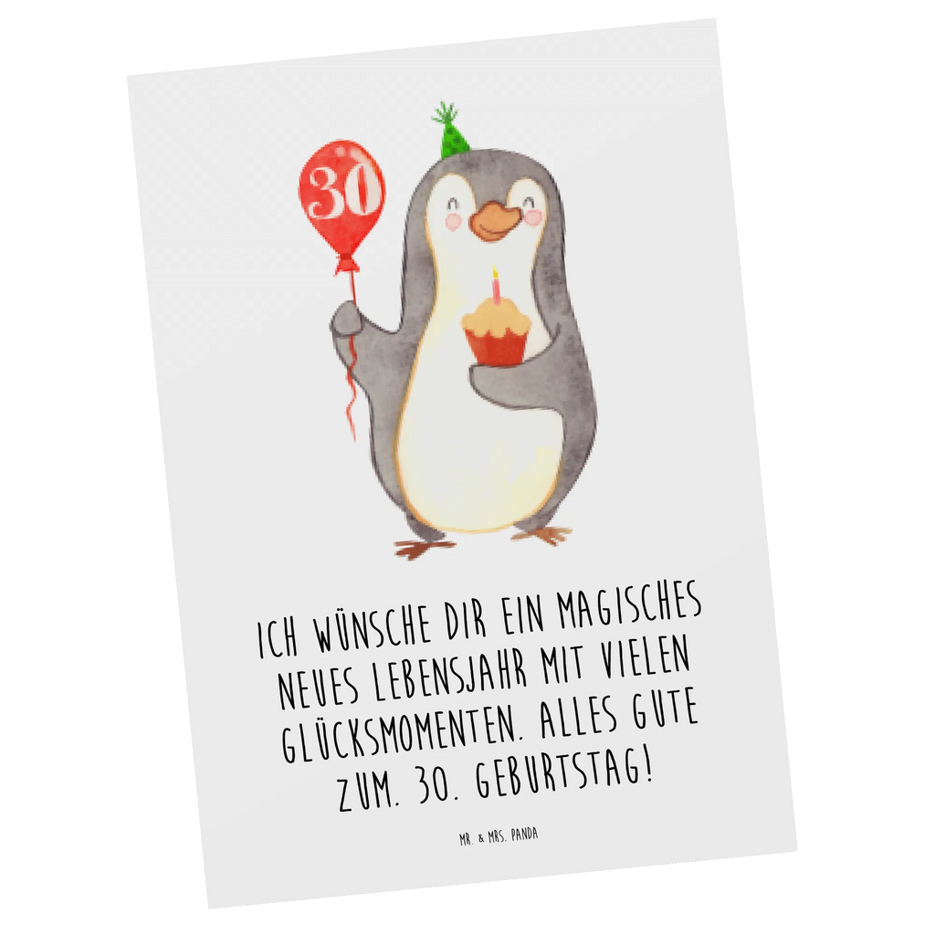 Postkarte 30. Geburtstag Pinguin Luftballon spruchkarte, Ansichtskarten, kunstkarte, bildkarte, Kunstkarten, Grußkarte, Postkarten, Designkarte, Postkarte, Fotokarte, Ansichtskarte, einzelkarte, Motivkarte, Geburtstag, Geschenk, Geburtstagsgeschenk, Geburtstage, Happy Birthday, Pinguin, Geburtstagsfeier