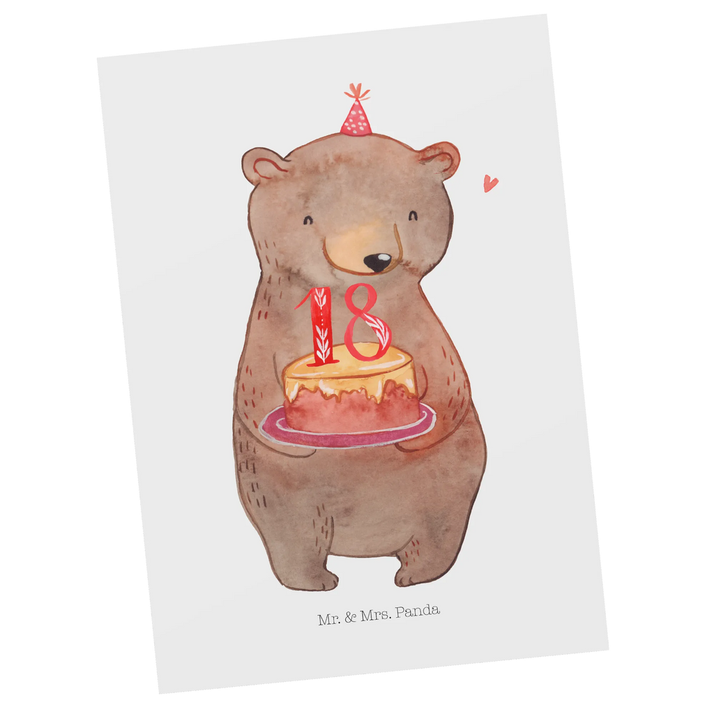 Postkarte Bär Torte 18. Geburtstag Einladung, Ansichtskarten, Ansichtskarte, Dankeskarte, Karte, Postkarte, Grußkarte, Einladungskarte, Geburtstagskarte, Geschenkkarte, Einladung Geburtstag, Einladungskarten Geburtstag, Geburtstag, Geburtstagsgeschenk, Geschenk, Feiern, Party, Torte, Kuchen
