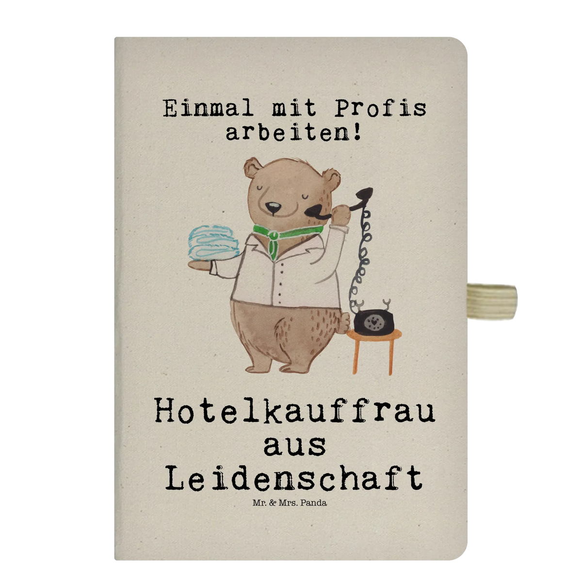 Bawełniany notes DIN A5 menedżerka hotelu pasja Zawód, Wykształcenie, Jubileusz, Pożegnanie, Emerytura, Kolega, Koleżanka, Prezent, Dawać, Pracownik, Współpracownik, Firma, Dziękuję, Dziękuję bardzo