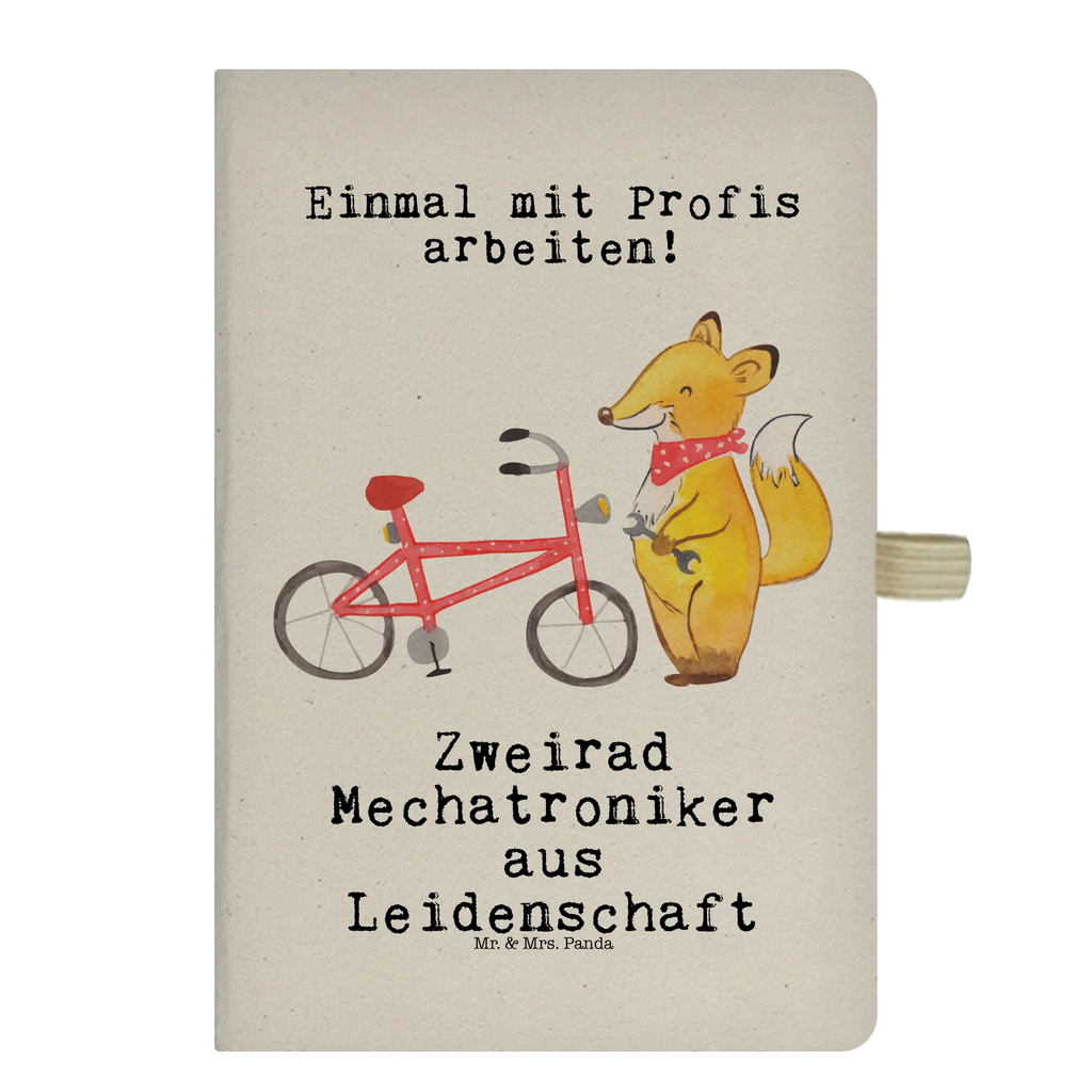 Bawełniany notes DIN A5 Mechatronik pojazdów dwu-kołowych pasja Zawód, Wykształcenie, Jubileusz, Pożegnanie, Emerytura, Kolega, Koleżanka, Prezent, Dawać, Pracownik, Współpracownik, Firma, Dziękuję, Dziękuję bardzo