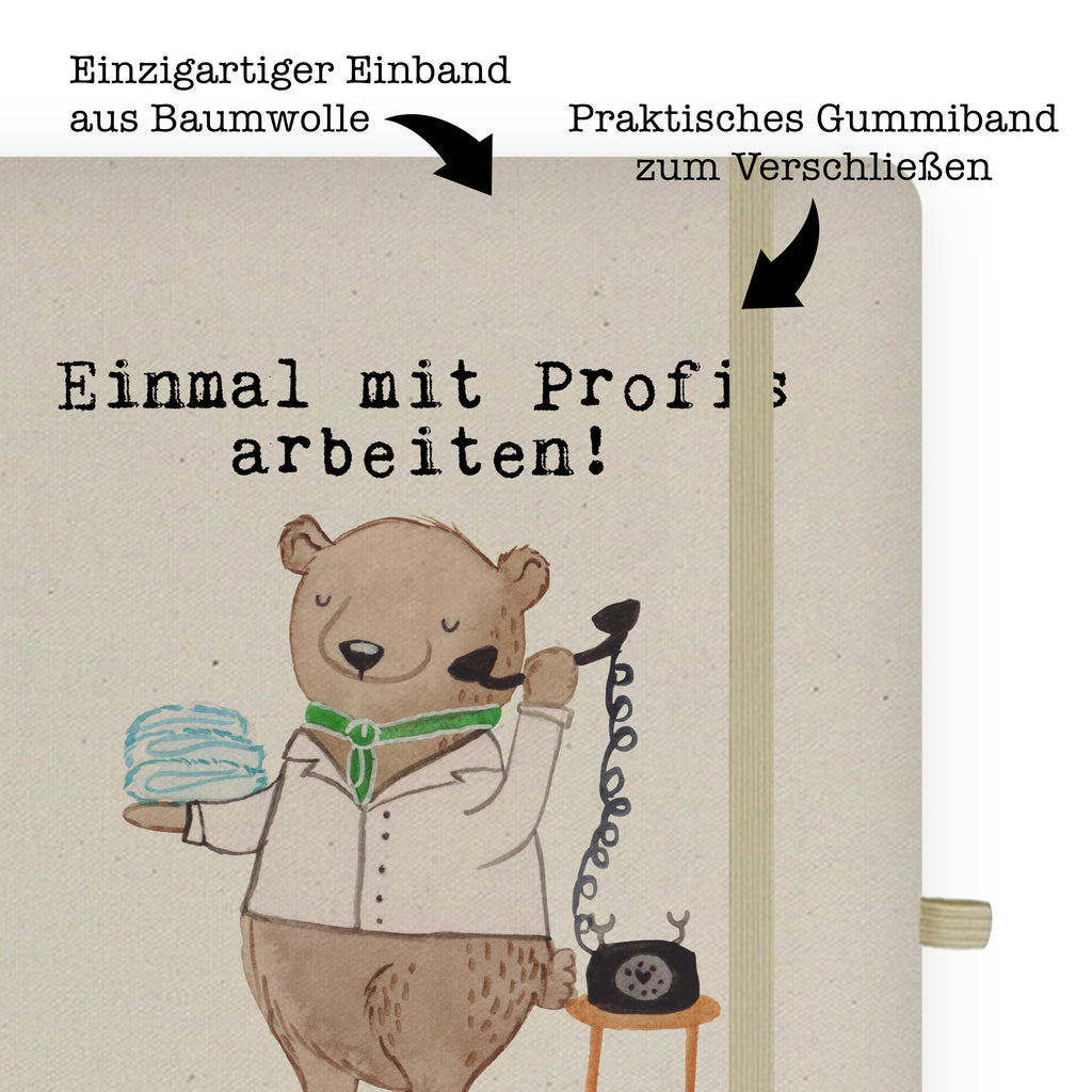 Bawełniany notes DIN A5 menedżerka hotelu pasja Zawód, Wykształcenie, Jubileusz, Pożegnanie, Emerytura, Kolega, Koleżanka, Prezent, Dawać, Pracownik, Współpracownik, Firma, Dziękuję, Dziękuję bardzo