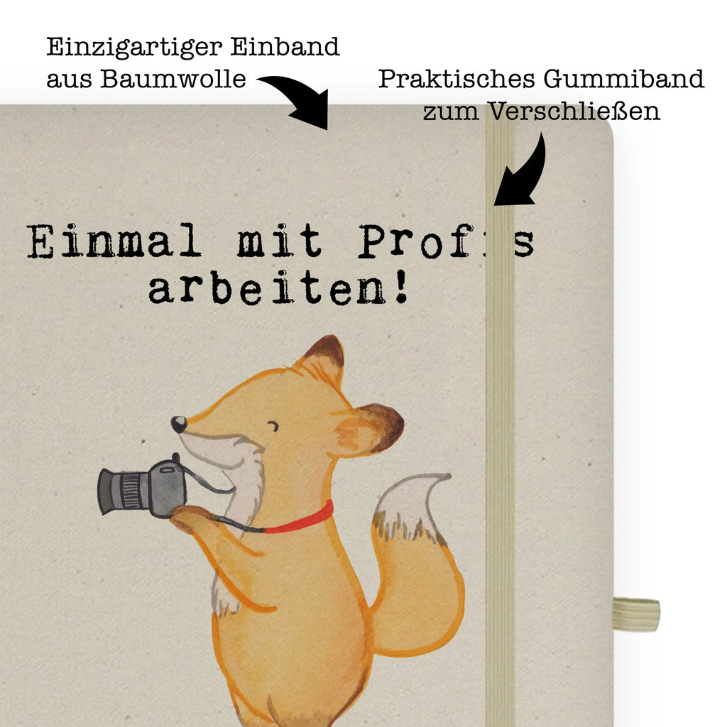 Bawełniany notes DIN A5 Fotograf pasja Zawód, Wykształcenie, Jubileusz, Pożegnanie, Emerytura, Kolega, Koleżanka, Prezent, Dawać, Pracownik, Współpracownik, Firma, Dziękuję, Dziękuję bardzo