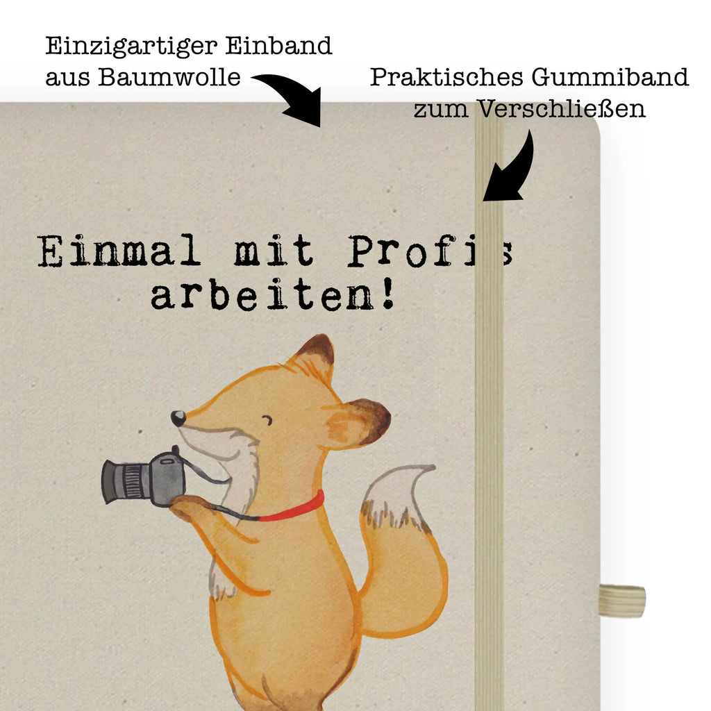 Bawełniany notes DIN A5 Fotograf pasja Zawód, Wykształcenie, Jubileusz, Pożegnanie, Emerytura, Kolega, Koleżanka, Prezent, Dawać, Pracownik, Współpracownik, Firma, Dziękuję, Dziękuję bardzo