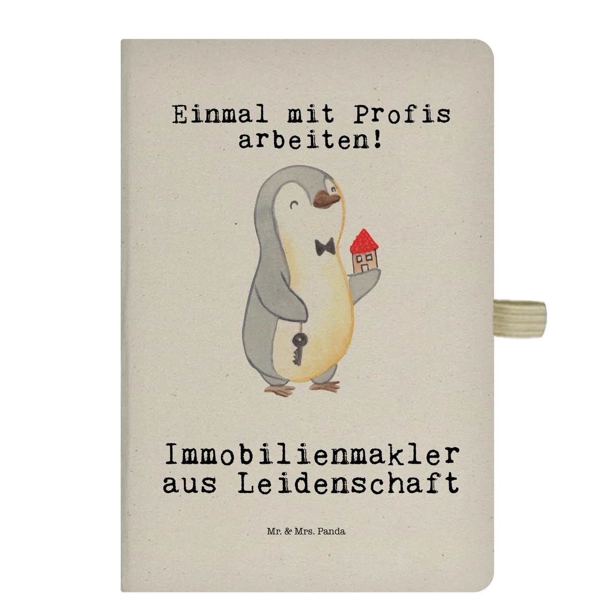 Bawełniany notes DIN A5 agent nieruchomości Pasja Zawód, Wykształcenie, Jubileusz, Pożegnanie, Emerytura, Kolega, Koleżanka, Prezent, Dawać, Pracownik, Współpracownik, Firma, Dziękuję, Dziękuję bardzo