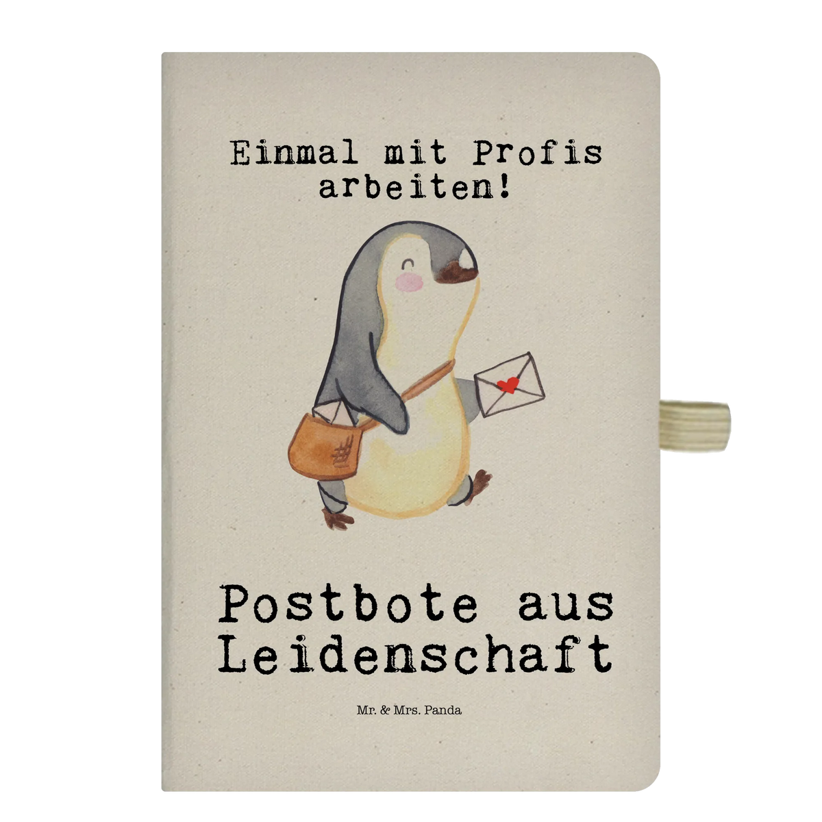 Bawełniany notes DIN A5 Listonosz pasja Zawód, Wykształcenie, Jubileusz, Pożegnanie, Emerytura, Kolega, Koleżanka, Prezent, Dawać, Pracownik, Współpracownik, Firma, Dziękuję, Dziękuję bardzo