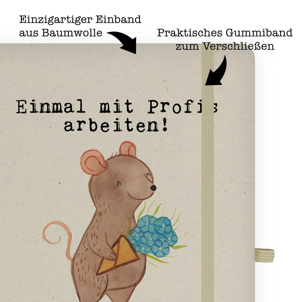 Bawełniany notatnik DIN A4 Florysta Pasja Zawód, Wykształcenie, Jubileusz, Pożegnanie, Emerytura, Kolega, Koleżanka, Prezent, Dawać, Pracownik, Współpracownik, Firma, Dziękuję, Dziękuję bardzo