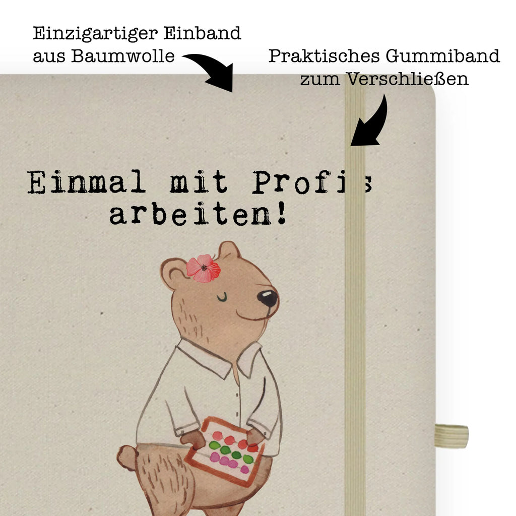 Bawełniany notatnik DIN A4 pracownica banku Pasja Zawód, Wykształcenie, Jubileusz, Pożegnanie, Emerytura, Kolega, Koleżanka, Prezent, Dawać, Pracownik, Współpracownik, Firma, Dziękuję, Dziękuję bardzo