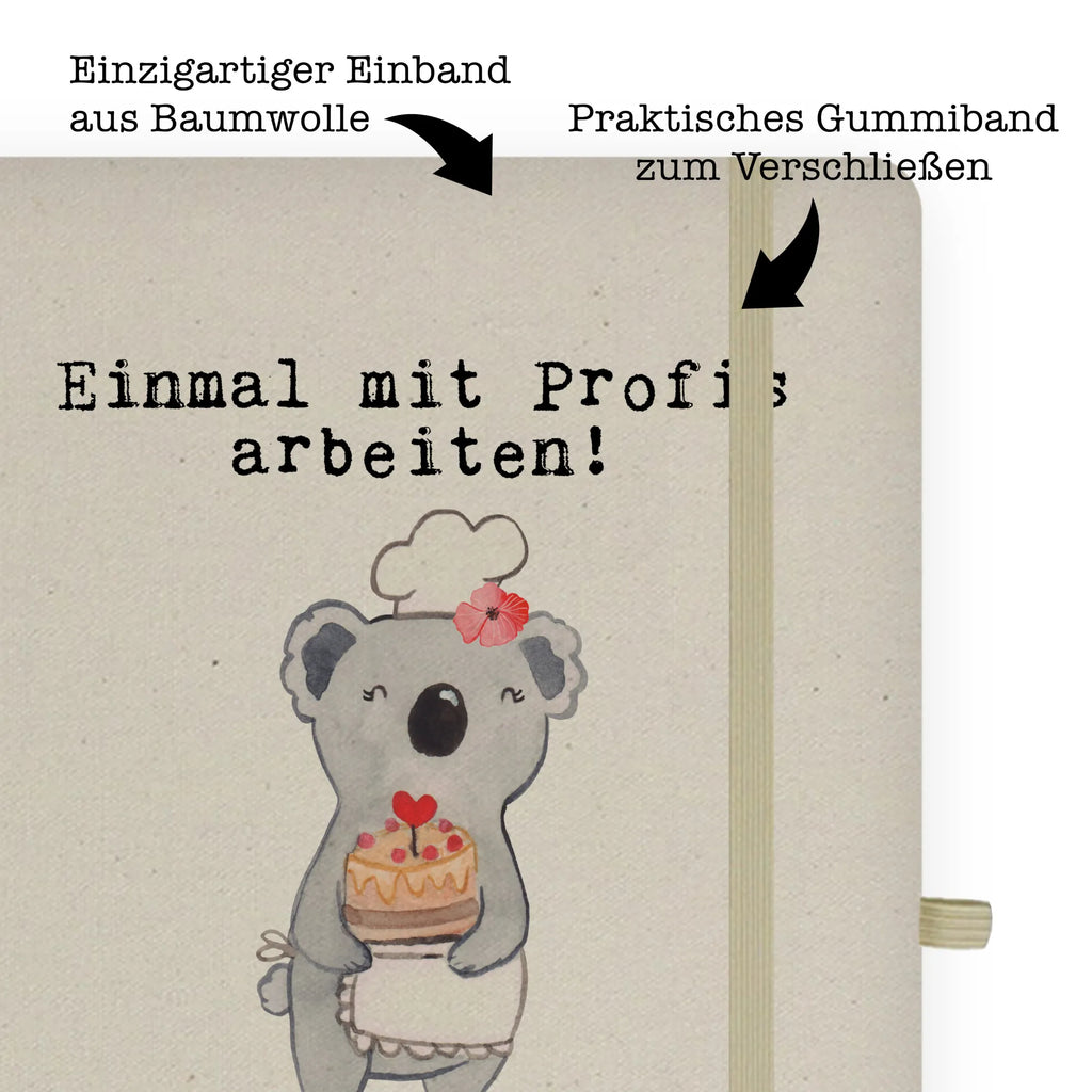 Bawełniany notatnik DIN A4 cukierniczka Pasja Zawód, Wykształcenie, Jubileusz, Pożegnanie, Emerytura, Kolega, Koleżanka, Prezent, Dawać, Pracownik, Współpracownik, Firma, Dziękuję, Dziękuję bardzo