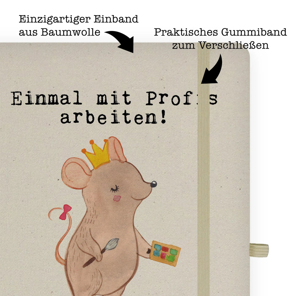 Bawełniany notatnik DIN A4 Artysta makijażu pasja Zawód, Wykształcenie, Jubileusz, Pożegnanie, Emerytura, Kolega, Koleżanka, Prezent, Dawać, Pracownik, Współpracownik, Firma, Dziękuję, Dziękuję bardzo