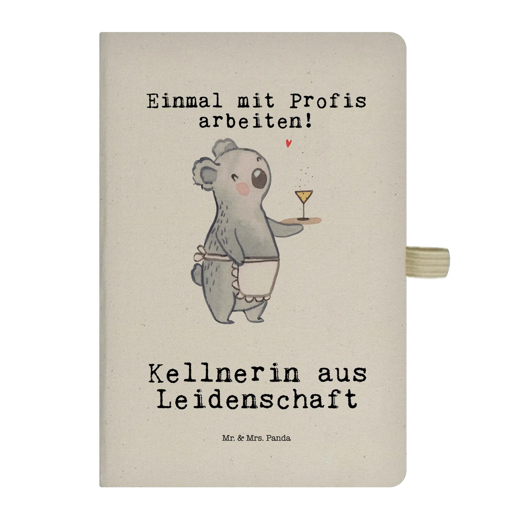 Bawełniany notatnik DIN A4 kelnerka pasja Zawód, Wykształcenie, Jubileusz, Pożegnanie, Emerytura, Kolega, Koleżanka, Prezent, Dawać, Pracownik, Współpracownik, Firma, Dziękuję, Dziękuję bardzo