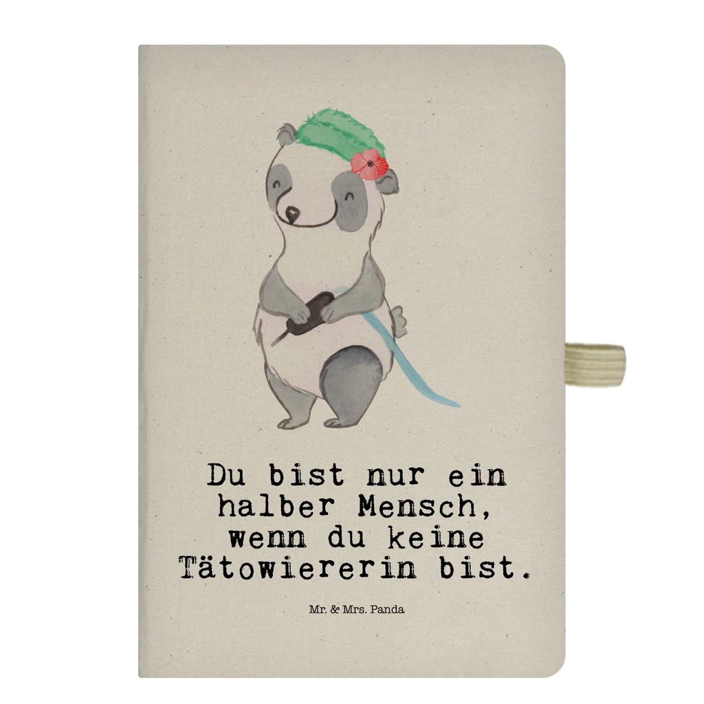 Bawełniany notatnik DIN A4 Tatuażystka serce Zawód, Wykształcenie, Jubileusz, Pożegnanie, Emerytura, Kolega, Koleżanka, Prezent, Dawać, Pracownik, Współpracownik, Firma, Dziękuję, Dziękuję bardzo