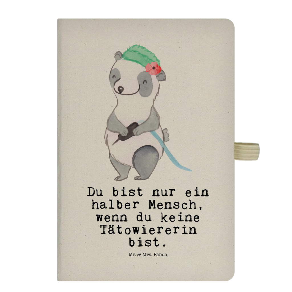 Bawełniany notatnik DIN A4 Tatuażystka serce Zawód, Wykształcenie, Jubileusz, Pożegnanie, Emerytura, Kolega, Koleżanka, Prezent, Dawać, Pracownik, Współpracownik, Firma, Dziękuję, Dziękuję bardzo