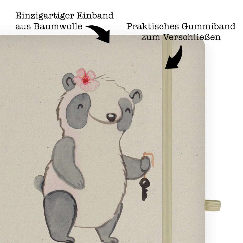 Cotton notebook Landlady Heart notepad, writing book, sketchbook, journal, address book, diary, notes, notebook, entry book, gift, gift idea, best, farewell gift, passing exam, anniversary, retirement, promotion, job start, sayings, funny, profession