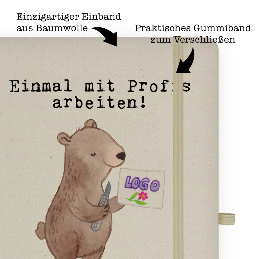 Bawełniany notatnik DIN A4 technik reklamy pasja Zawód, Wykształcenie, Jubileusz, Pożegnanie, Emerytura, Kolega, Koleżanka, Prezent, Dawać, Pracownik, Współpracownik, Firma, Dziękuję, Dziękuję bardzo