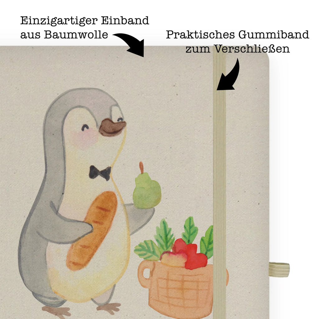 Bawełniany notes DIN A5 Sprzedawca owoców serce Zawód, Wykształcenie, Jubileusz, Pożegnanie, Emerytura, Kolega, Koleżanka, Prezent, Dawać, Pracownik, Współpracownik, Firma, Dziękuję, Dziękuję bardzo