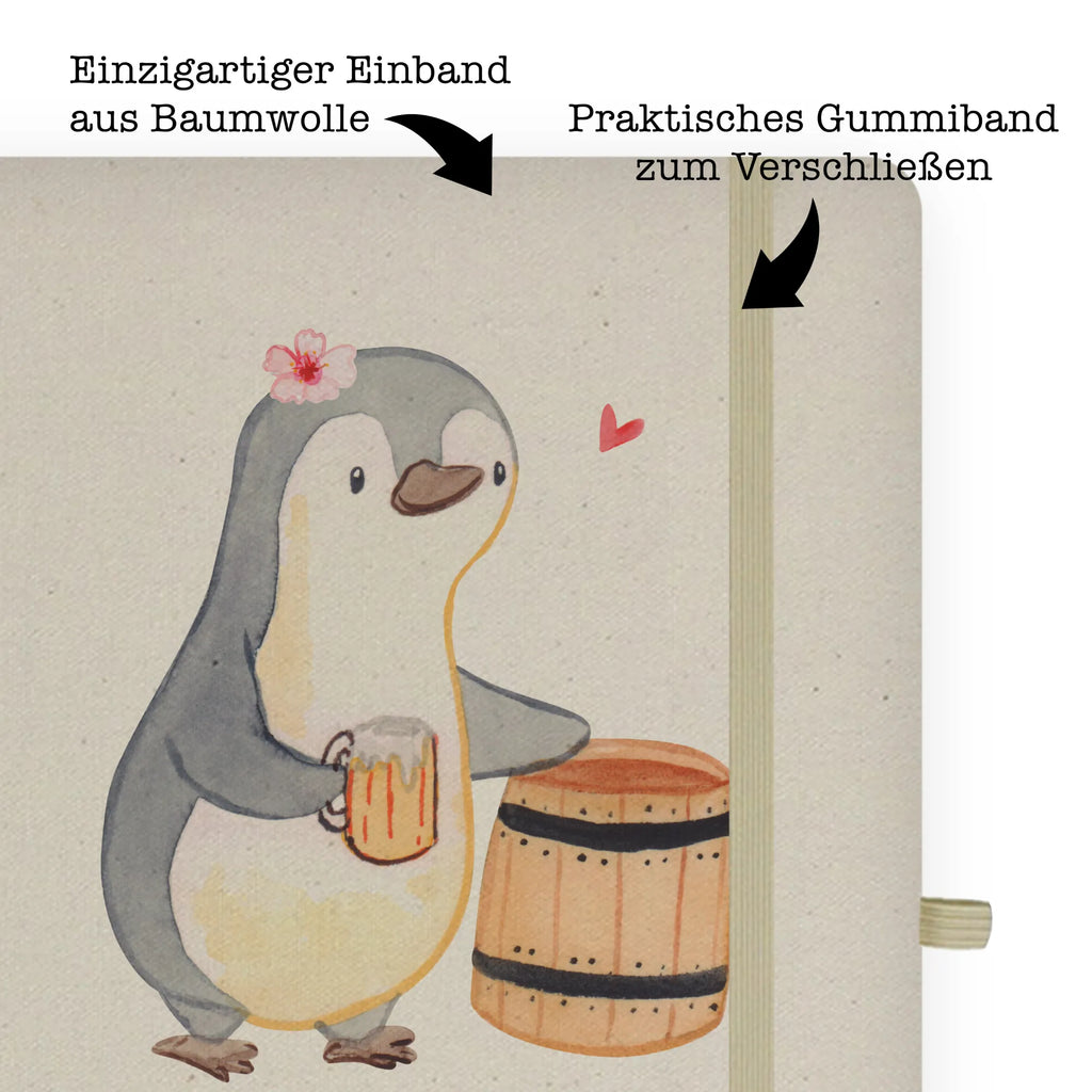 Bawełniany notes DIN A5 Browarniczka serce Zawód, Wykształcenie, Jubileusz, Pożegnanie, Emerytura, Kolega, Koleżanka, Prezent, Dawać, Pracownik, Współpracownik, Firma, Dziękuję, Dziękuję bardzo