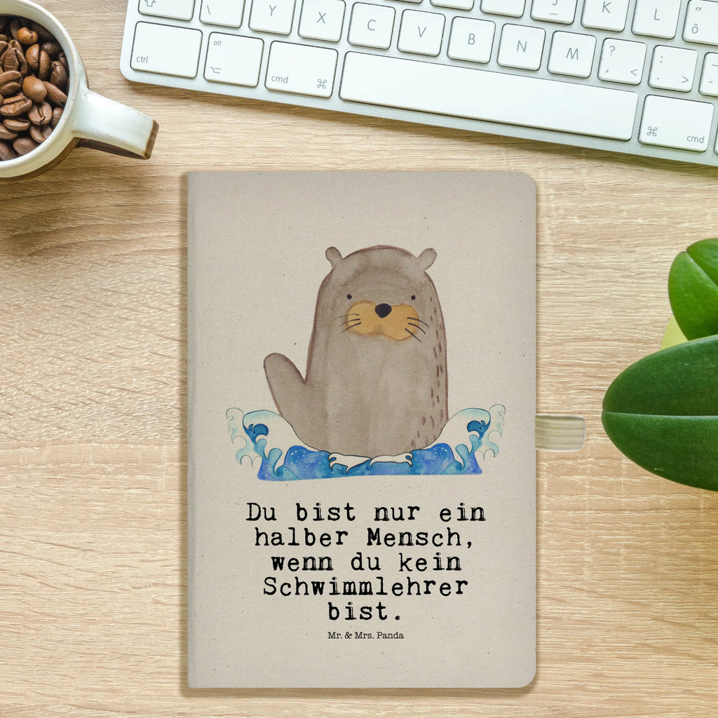 Cotton notebook Swimming Instructor Heart notepad, journal, writing book, entry book, address book, sketchbook, notebook, notes, diary, gift, gift idea, best, farewell gift, passing exam, anniversary, retirement, promotion, job start, sayings, funny, profession