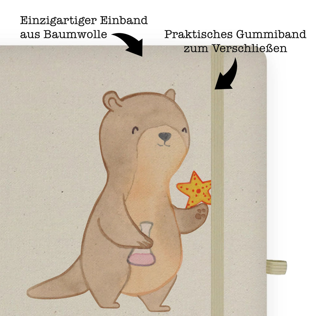 Bawełniany notes DIN A5 biolog morski serce Zawód, Wykształcenie, Jubileusz, Pożegnanie, Emerytura, Kolega, Koleżanka, Prezent, Dawać, Pracownik, Współpracownik, Firma, Dziękuję, Dziękuję bardzo