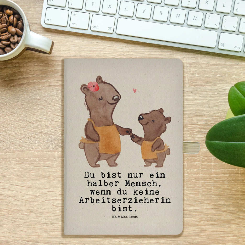 Cotton notebook Work Educator Heart notepad, notebook, entry book, writing book, address book, journal, notes, diary, sketchbook, gift, gift idea, best, farewell gift, passing exam, anniversary, retirement, promotion, job start, sayings, funny, profession