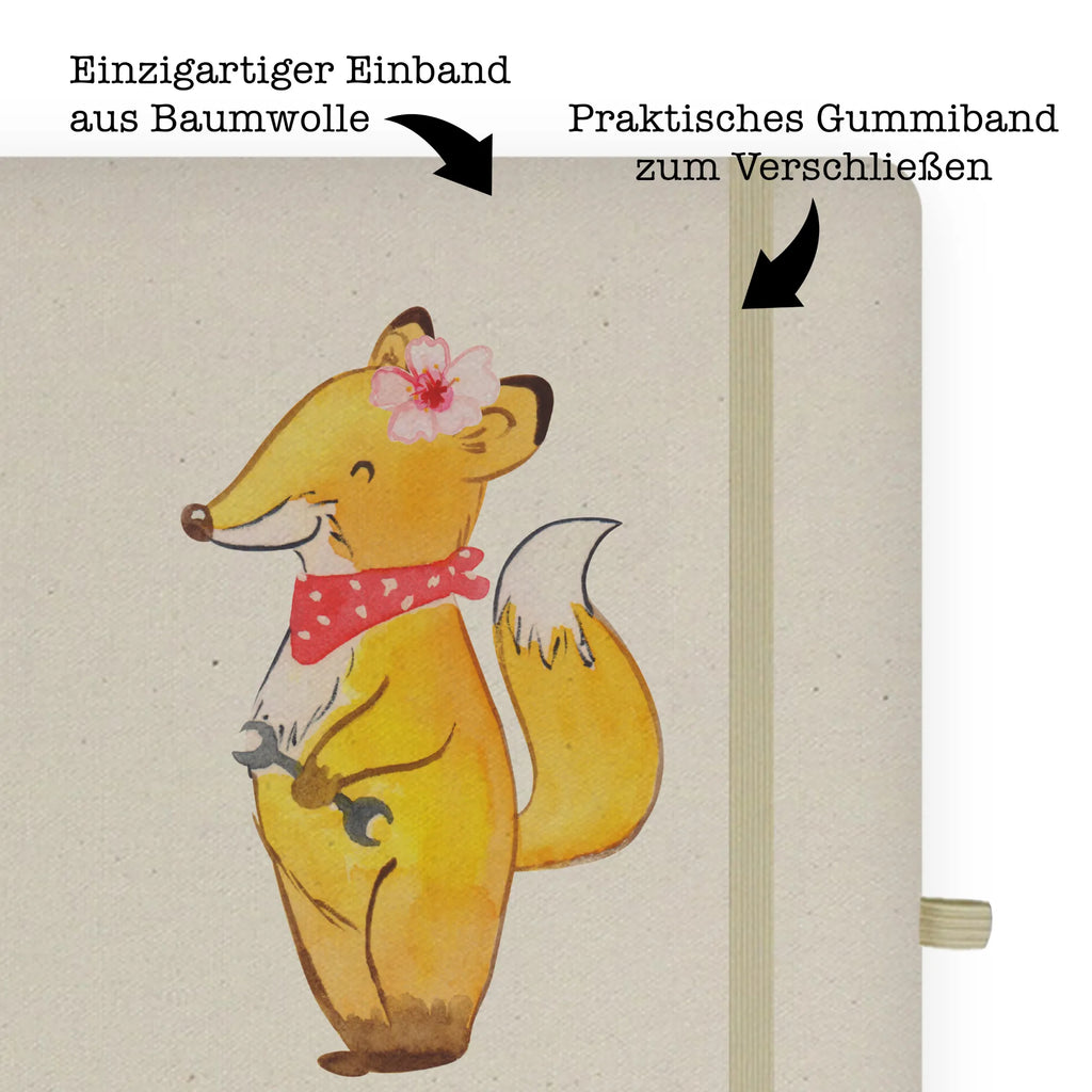 Bawełniany notes DIN A5 Mechatronik pojazdów samochodowych serce Zawód, Wykształcenie, Jubileusz, Pożegnanie, Emerytura, Kolega, Koleżanka, Prezent, Dawać, Pracownik, Współpracownik, Firma, Dziękuję, Dziękuję bardzo