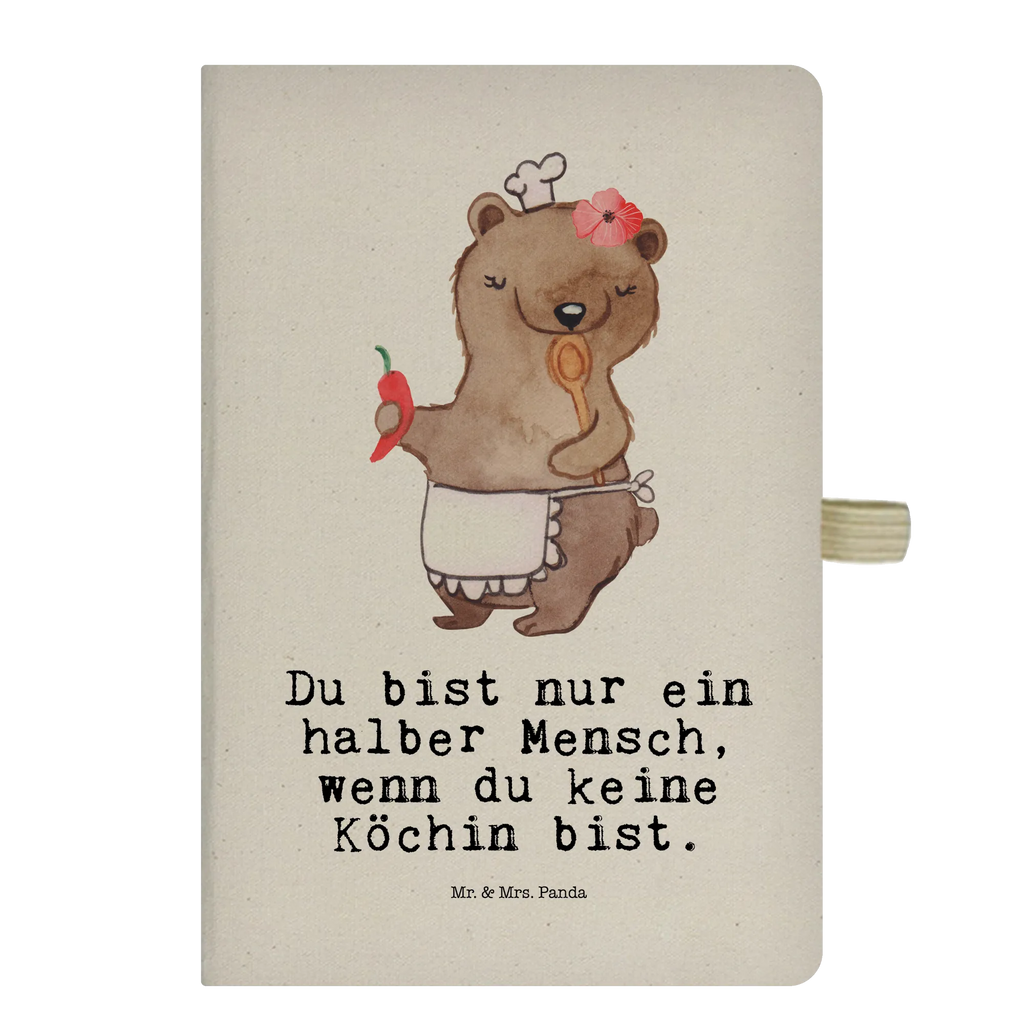 Bawełniany notatnik DIN A4 kucharka serce Zawód, Wykształcenie, Jubileusz, Pożegnanie, Emerytura, Kolega, Koleżanka, Prezent, Dawać, Pracownik, Współpracownik, Firma, Dziękuję, Dziękuję bardzo