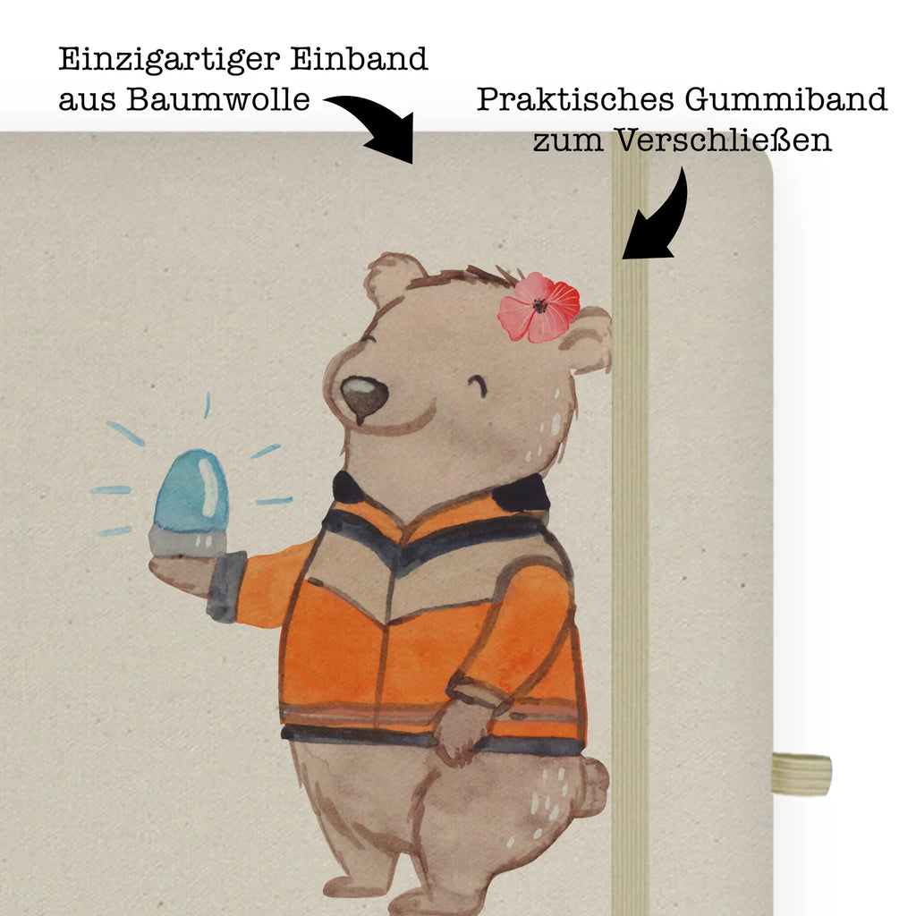 Bawełniany notes DIN A5 ratowniczka medyczna serce Zawód, Wykształcenie, Jubileusz, Pożegnanie, Emerytura, Kolega, Koleżanka, Prezent, Dawać, Pracownik, Współpracownik, Firma, Dziękuję, Dziękuję bardzo