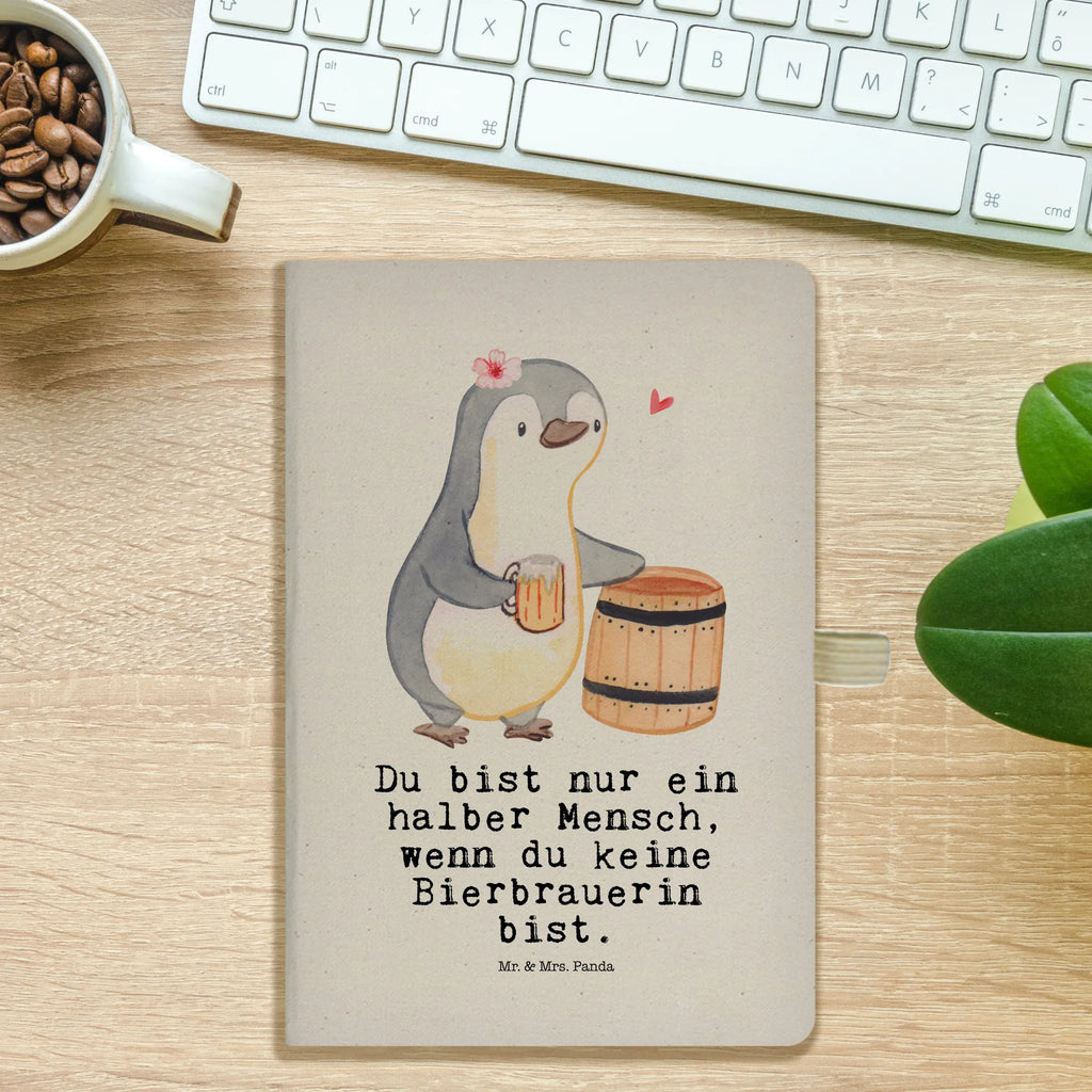 Bawełniany notes DIN A5 Browarniczka serce Zawód, Wykształcenie, Jubileusz, Pożegnanie, Emerytura, Kolega, Koleżanka, Prezent, Dawać, Pracownik, Współpracownik, Firma, Dziękuję, Dziękuję bardzo